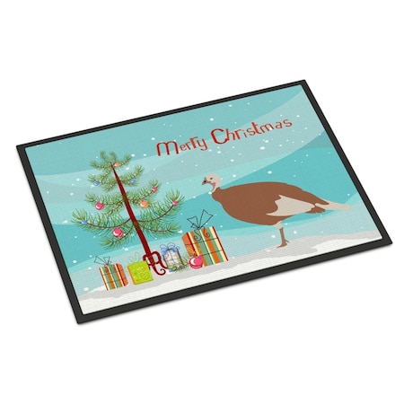 Carolines Treasures Jersey Buff Turkey Hen Christmas Indoor or Outdoor Mat, 18 x 27 in. BB9351MAT